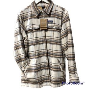 NWT Patagonia Insulated Fjord Flannel Jacket in Birch White